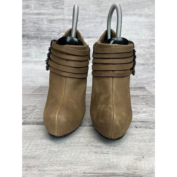 Aldo Womens High Heel Ankle Booties With Buckle & Zipper Size 7.5 - Picture 2 of 8